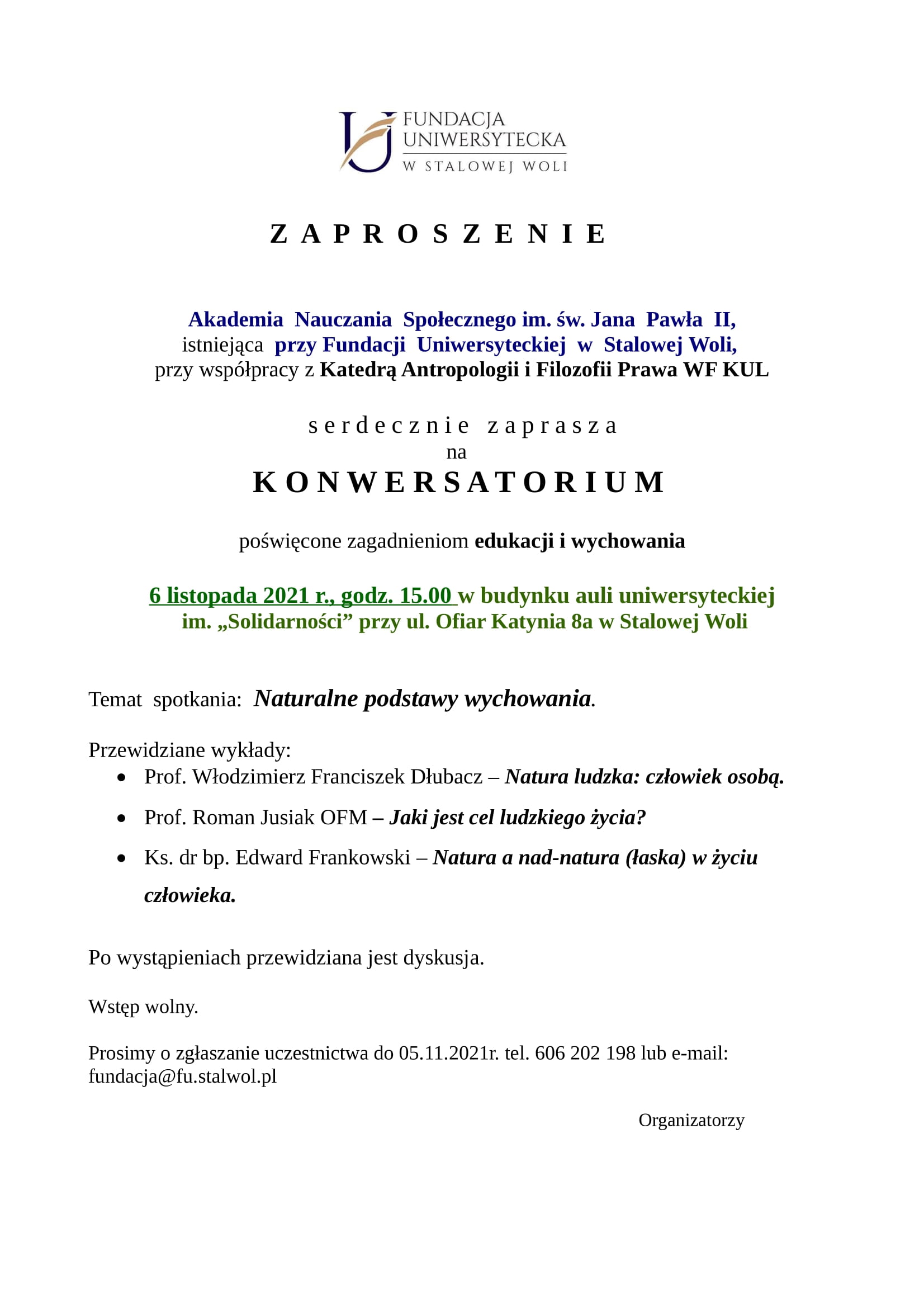 Konwersatorium 6 XI 21 STW 1
