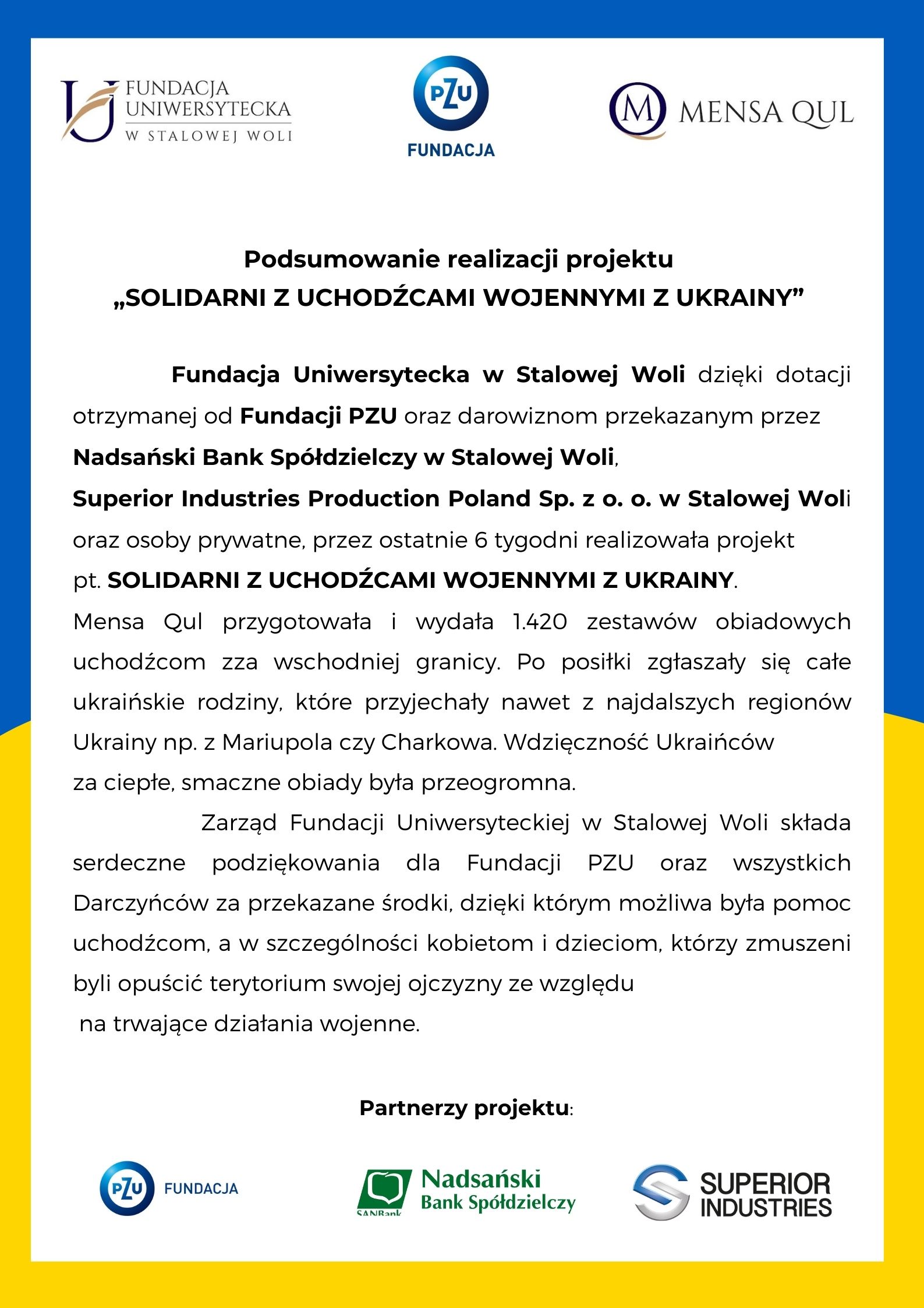 Posumowanie projektu PZU